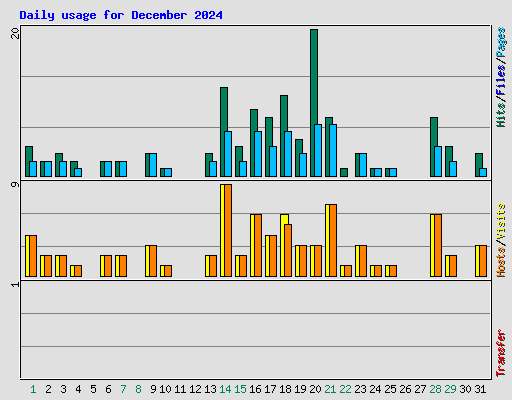 Daily usage for December 2024