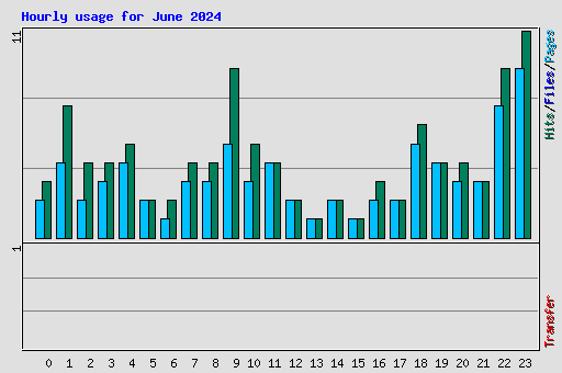 Hourly usage for June 2024