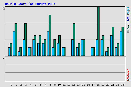 Hourly usage for August 2024