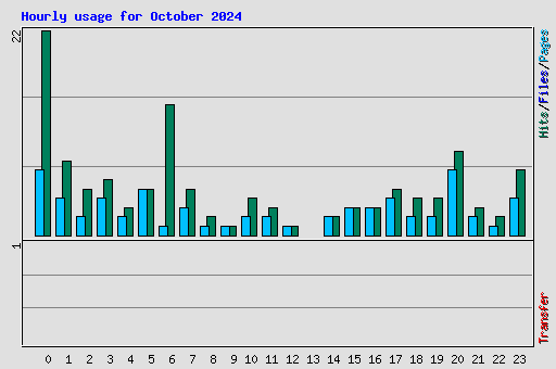 Hourly usage for October 2024