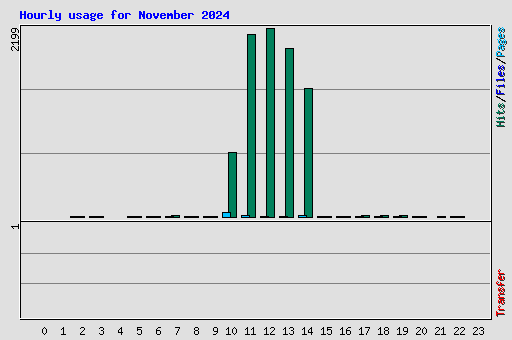 Hourly usage for November 2024
