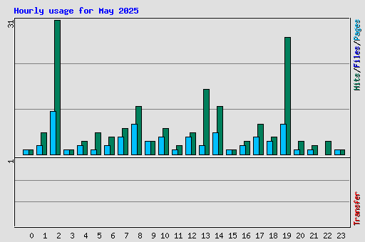 Hourly usage for May 2025