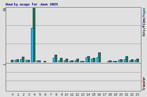 Hourly usage for June 2025