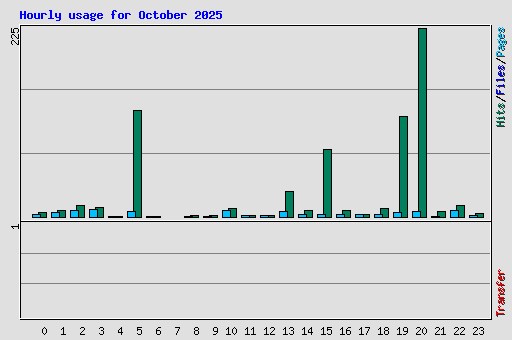 Hourly usage for October 2025