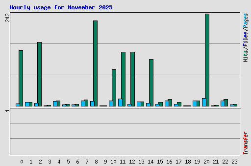 Hourly usage for November 2025