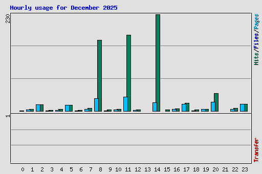 Hourly usage for December 2025